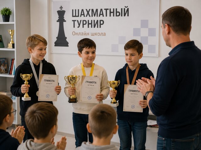 Ребенок играет в шахматы